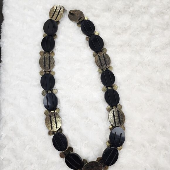 Seashell and Pewter Elastic Fashion Belt - Picture 11 of 11